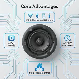 Système Home Cinéma Wi-Fi sans fil <span class=keywords><strong>WIIM</strong></span> V5.0 avec audio bidirectionnel, contrôle par application, puissance de sortie 30W*4, haut-parleur métallique - Product Image 1