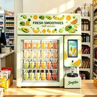 Haloo Indoor Selfservice Vers Fruit Smoothie Automaat Diepvries Fruit Commerciële Smoothie Blender Machine voor Winkels