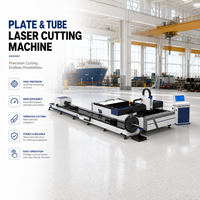 Machine de découpe laser à fibre intégrée CNC intelligente pour tôles et tubes, facile à utiliser pour les ateliers de métaux généralistes