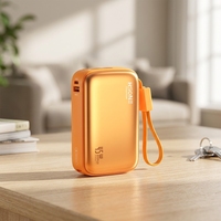 Batterie externe 45W 20000mAh 4-en-1 avec câbles Type-C doubles intégrés, support, cordon de transport, contrôle de température NTC sans fil 3C, gravure laser gratuite