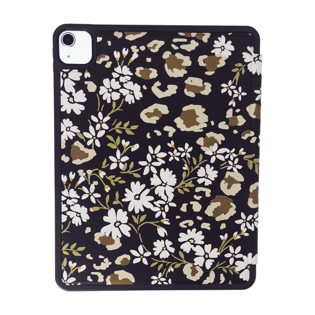Leopard Print Faux Animal Fur iPad 10th Gen 10.9" Case Tri-fold Stand Pencil Slot Auto Wake Hybrid Shockproof Dustproof TPU+PU