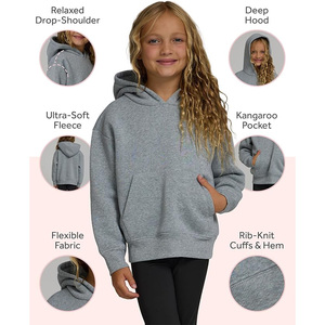 Felpe con Cappuccio e Zip Corta per Ragazze con Logo Ricamato Personalizzato OEM ODM di Alta Qualità Vendita all'Ingrosso - Product Image 3