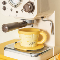 Ensemble tasse et soucoupe en céramique gaufrée créative et simple, tasse à café et à lait INS pour couple, idéale pour le petit-déjeuner et le thé de l'après-midi