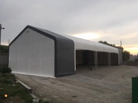 Abri de stockage en acier galvanisé avec ouverture latérale, durable et portable pour le stationnement des voitures