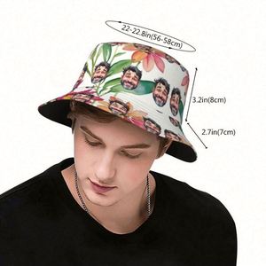 Bob personnalisé avec motifs dessinés à la main (feuille, dessin animé, camouflage, léopard, écossais) pour usage quotidien, plage et randonnée - Product Image 5