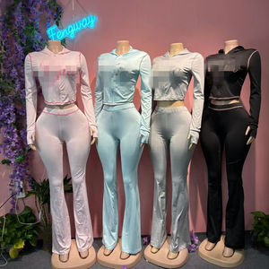 Комплект женской домашней одежды для отдыха с принтом-надписью: худи с длинным рукавом и брюки (2 предмета), весна 2026, горячая распродажа, женский спортивный костюм - Product Image 6