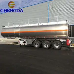 40000-50000L Tri-axle stainless steel milk tank/oil fuel transport tanker semi truck trailer