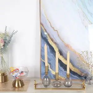 Iç modern lüks kristal zanaat dekoratif oturma odası ev dekor aksesuarları altın metal el sanatları masaüstü gösterisi parça süs