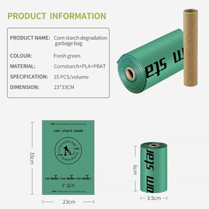 2025 grosir tas kotoran anjing beraroma kustom dengan pegangan-tas limbah hewan peliharaan mudah terurai pasokan jumlah besar, 20 mikron tebal tahan bocor - Product Image 2