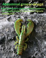 7cm 5 pièces/sac appâts artificiels basse attirail flottant doux leurre de pêche homard en plastique écrevisses appât souple appâts crevettes leurres