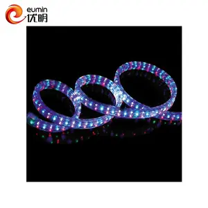 High Quality 50 meter factory price cheap flat 3 wires christmas led rope light