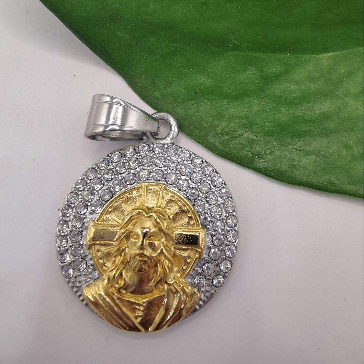 จี้เดี่ยวสีเงินทองไม่มีโซ่