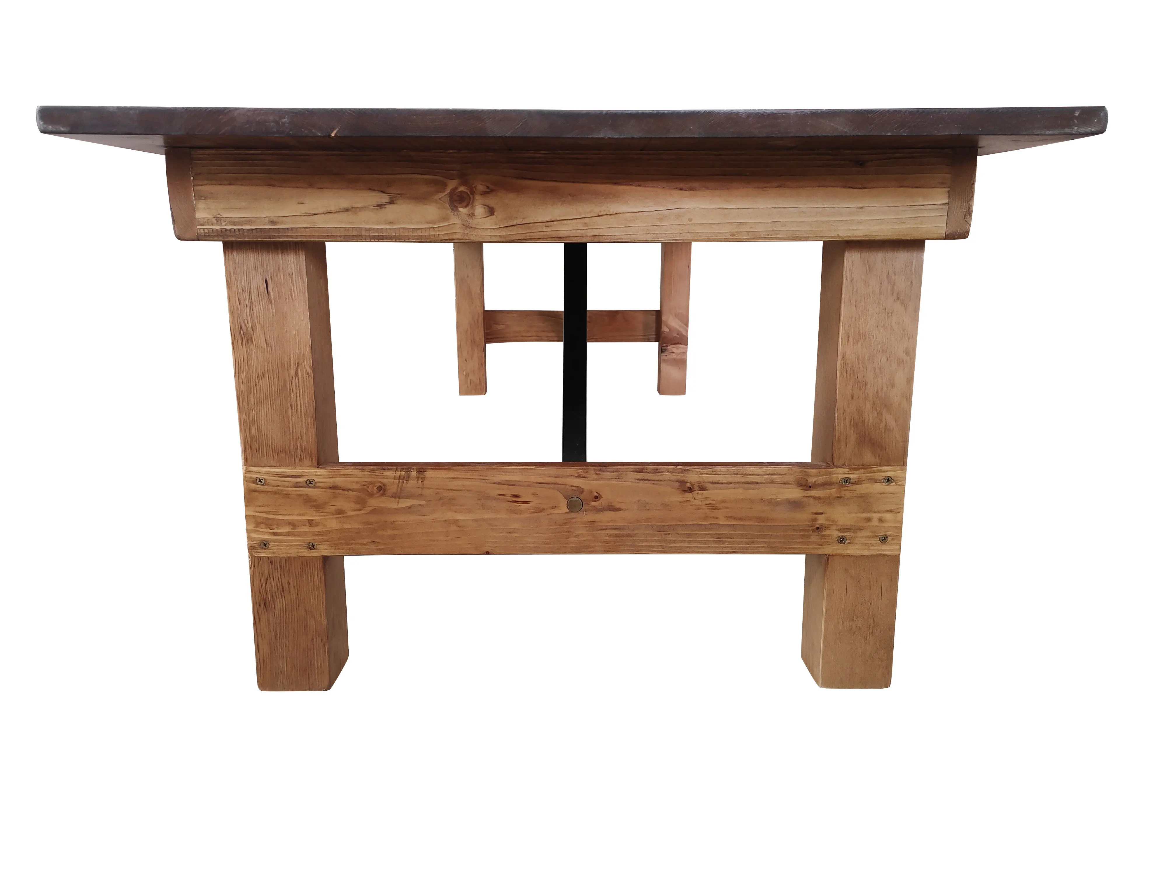 Mesa de jantar retangular dobrável para banquetes, mesa de madeira retangular dobrável para casamento