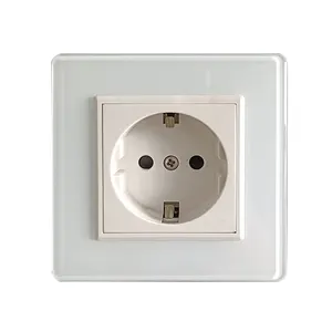 Tempered glass mirror Europe standard wall mount socket