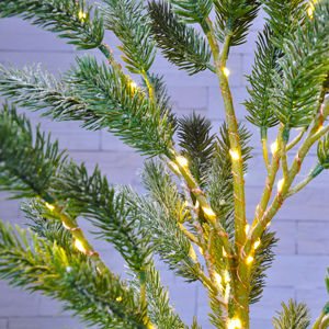 Offre Spéciale 39in 65LED fil émaillé arbre lumières sous aiguilles de cèdre avec Pots de fleurs décoration de noël lumière pour salle de fête - Product Image 4