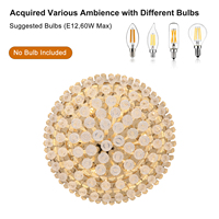 Lustre rond en cristal doré français à 6 lumières, 20 pouces, luminaire de plafond de luxe pour salon, livraison gratuite depuis les États-Unis