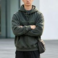 Sweat-shirt à capuche oversize de haute qualité en molleton épais français, impression numérique, style streetwear.