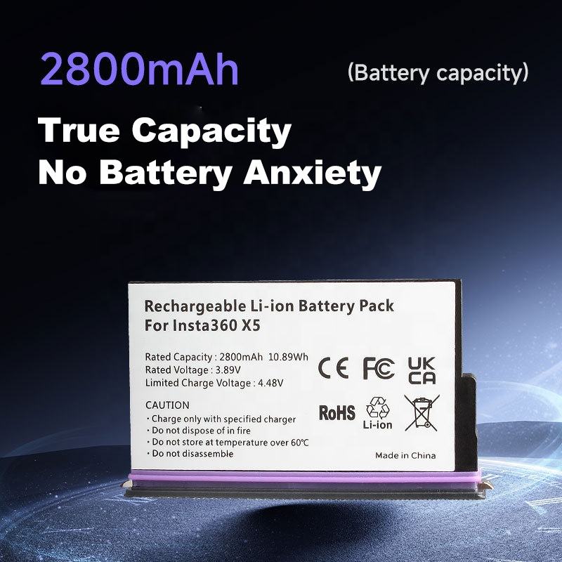 High Quality Insta 360 X5 2800mAh Lithium Li-Ion Spare Battery Digital Batteries for Insta 360 One X5 Action Sports Camera