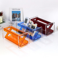 Boîte de rangement pour télécommande en acrylique, style luxe léger, décoration de table basse de salon, simple, nordique, multifonction
