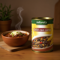 Natureta Chilli Con Carne Daging Sapi Steril 415 g X 12 Pcs Terawetkan dalam Air Garam Kalengan ETA KAMNIK D.O.O.