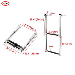 316 acier inoxydable hors-bord Yacht bateau pont de lancement pliable échelle télescopique embarquement échelle de passager pédale navires - Product Image 6