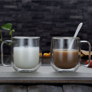 300ml High Borosilicate Heat-resistant <strong>Glass</strong> Cup Double Wall <strong>Latte</strong> Cappuccino Thermo <strong>Glass</strong> With Handle for Coffee Tea - Product Image 5
