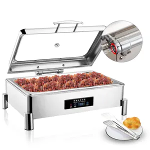 YITIAN In Stock Equipment Catering Buffet Electric Chafing Dish Heater Stainless Steel Food Warmer Serving Set