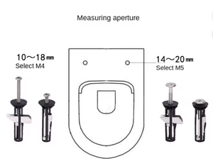 Juego de tornillos de expansión para tapa de inodoro de acero inoxidable, tornillo de fijación para bisagra de asiento de inodoro, accesorios de repuesto para base - Product Image 2