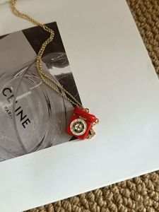 <span class=keywords><strong>Collier</strong></span> pendentif téléphone vintage SongYi, émail coloré, charme de téléphone rétro mignon, chaîne de cou pour femmes - Product Image 6