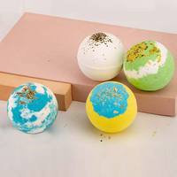 100 g Vegan Fizzy Natural Bath Bubble Balls avec Fleurs Séchées Spa Relax Organic Fizzier Round Shape Bath Bomb