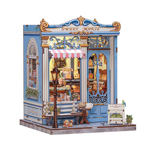 CuteBee City Walk Assemblée Maison DIY Miniature Modèle 1:18 En Bois Creative À La Main Puzzle Jouet - Product Image 1