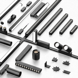 Thiết kế mới Hợp kim nhôm lưới tản nhiệt góc hấp thụ Dimmable LED Spotlight 20 30W 40W DC48V mỏng Magnetic-Track-Ánh sáng chiếu sáng CE - Product Image 1