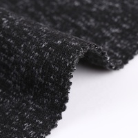 300gsm 100% Polyester kationik Dye Hacci Sweater rajut kain bulu domba