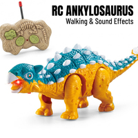 Jouet Ankylosaurus télécommandé infrarouge EPT - Jouet animal RC réaliste en forme de dinosaure marchant avec son et lumière simulés