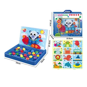 Juego educativo divertido, rompecabezas colorido de botón de uña de <span class=keywords><strong>seta</strong></span> grande, rompecabezas para enseñanza - Product Image 1