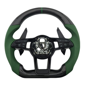 Wholesale High Quality Carbon Fibre Perforated Leather <b>for</b> Audi A3 A4 A4L A5 A7L A8 Q5 Q7 B9 A6 R8 <b>Steering</b> <b>Wheel</b> - Product Image 1
