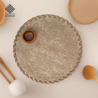 Meilleur design de dessous-de-plat rond en vinyle et cuir, imperméable et résistant à l'huile, pour hôtel, vaisselle, maison, bureau