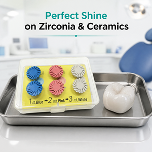 Kit de polissage <span class=keywords><strong>dentaire</strong></span> RA0309 RA0509 RA0109 pour couronnes et facettes en zircone céramique, adapté aux pièces à main à basse vitesse - Product Image 4