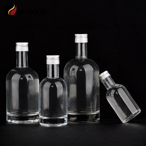 Kosong 100ml 200ml 375ml 500ml 750ml 50cl 75cl kecil bulat kaca wiski Tequila anggur minuman keras botol dengan karet Stopper - Product Image 4