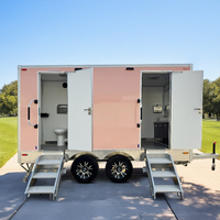 Salle de bain Douche mobile de luxe Toilettes 6 stations Toilettes remorques Toilettes portables