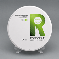 Bloc de zircone polyvalent Rondcera ISO 13485, disponible en OEM/ODM, taille et teinte personnalisées pour la fabrication professionnelle de prothèses dentaires en laboratoire