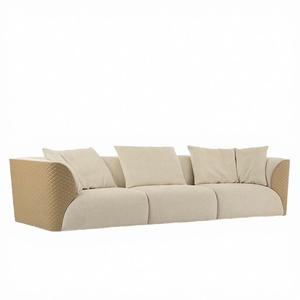 Retro American Style Minimalist Convertible Sectional Fabric Upholstered <b>Sofa</b> Premium Living Room <b>Sofa</b> Set Furniture - Product Image 2