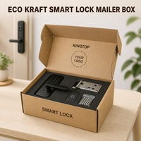 Boîte d'expédition rigide personnalisée pour appareils électroniques de maison intelligente, fermeture à languette, verrouillage sécurisé, en kraft recyclable, vente en gros directe usine