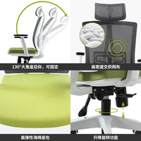 Chaise de bureau commerciale personnalisée, ergonomique, réglable en hauteur, accoudoirs 3D, design pivotant, dossier en maille, tissu respirant, pour ordinateur