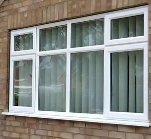 Fenêtre UPVC de style français de conception moderne fenêtre coulissante en PVC de bonne qualité pour la maison et l'appartement