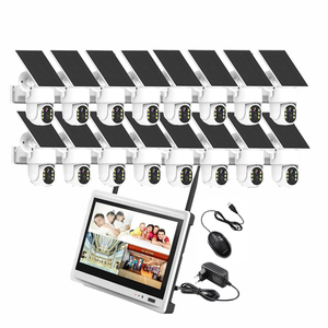 Jianvision 16 kênh 4MP màu tầm nhìn ban đêm 12-inch màn hình không dây Wifi năng lượng mặt trời-Powered giám sát Hệ thống âm thanh 2 chiều IP66 NVR - Product Image 1