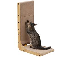 Griffoir pour chat en carton recyclé de qualité supérieure, en forme de L, pour mur et coin, avec balle interactive