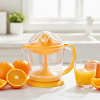 Presse-agrumes électrique domestique 20W à pression à froid, forme orange, 1,2L, compatible lave-vaisselle, éjection automatique de la pulpe, bec anti-goutte