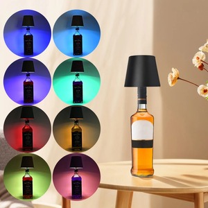 Elegante Lampada Notturna LED Moderna a Forma di Bottiglia di Vino in ABS con Modalità Luce Bianca Calda Morbida Senza Fili Personalizzabile per Arredamento Interno Regalo - Product Image 5