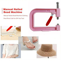 Máquina de prensa manual DIY para perlas, herramientas de fijación DIY, máquina automática de remachado de perlas para reparación de tejidos, encaje, sombreros, cabello y ropa